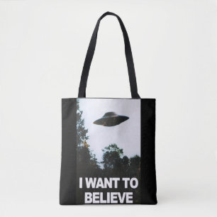 I want to believe tote bag