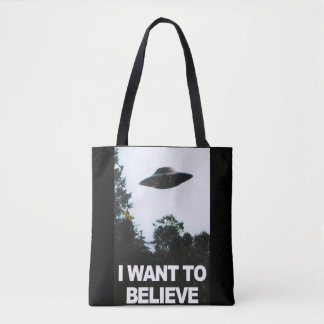 I want to believe tote bag