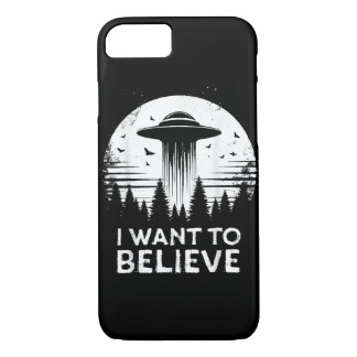I Want To Believe UFO Alien Area 51 Flying Saucer Case-Mate iPhone Case
