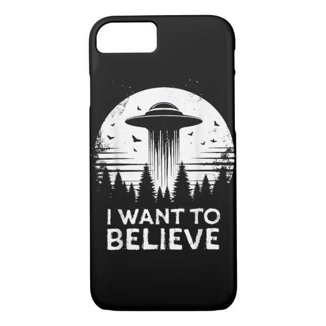 I Want To Believe UFO Alien Area 51 Flying Saucer Case-Mate iPhone Case (Back)