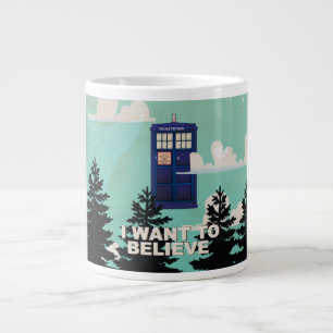 I Want to Believe Vintage Police Box Large Coffee Mug