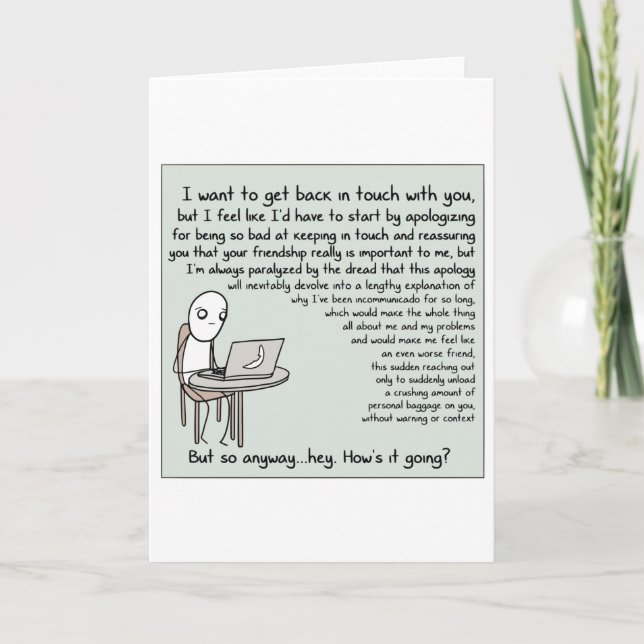 I want to get back in touch with you (original) card (Front)