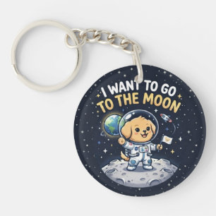 I Want To Go To The Moon Stray Puppy K-Pop Keychain