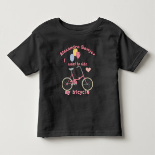 I want to ride my bicycle Vintage Bike Balloons Toddler T-shirt