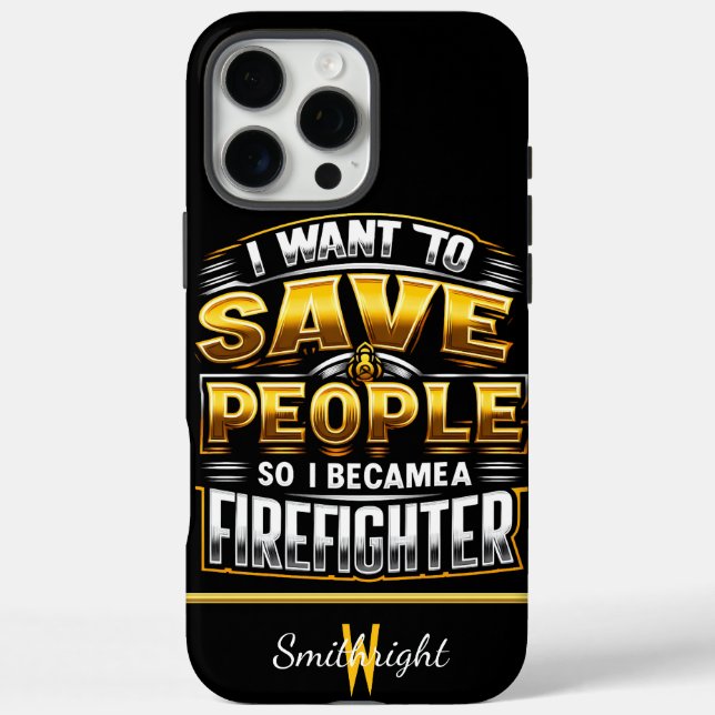 I Want to Save People Firefighter AI Generated Art Case-Mate iPhone Case (Back)
