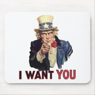 I want you, America US/USA, SAD Mouse Pad