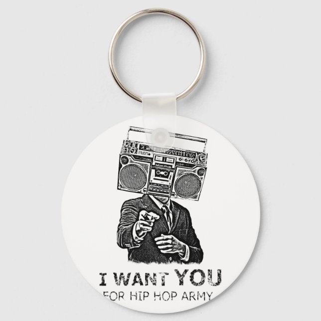 I want you for hip-hop army keychain (Front)