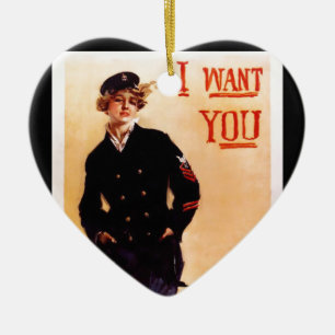 I Want You For The Navy ~ WW I US Poster 1917 Ceramic Ornament