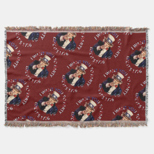 I Want You To Party Lİke Its 1776 Throw Blanket