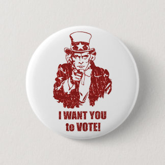 I Want You to Vote button