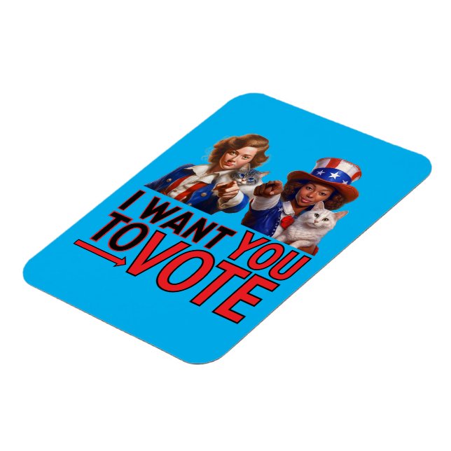 I WANT YOU TO VOTE (Cat Ladies) Magnet (Left Side)
