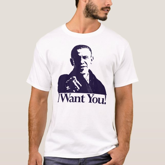 I Want You to Vote Obama! T-Shirt (Front)