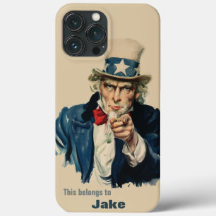 I Want You Uncle Sam Recruitment Poster US Army iPhone 13 Pro Max Case