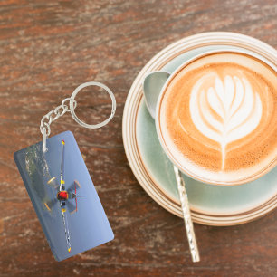 I wanted to Fly Today,Heart & Airplane,Pink Custom Keychain