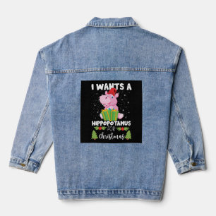 I Wants A Hippopotamus For Christmas Denim Jacket