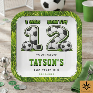 I Was 1 Now I’m 2 Soccer – All-Star 2nd Birthday Paper Plate