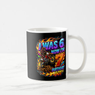 I was 6 i'm 7 year old birthday boy motocross 7th  coffee mug