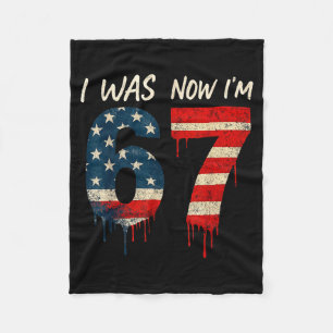I Was 6 Now I’m 7 67 Six Seven Meme For 7 Year Old Fleece Blanket