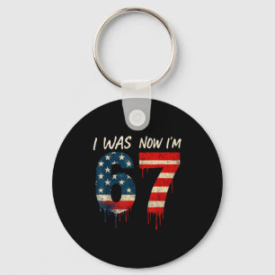 I Was 6 Now I’m 7 67 Six Seven Meme For 7 Year Old Keychain