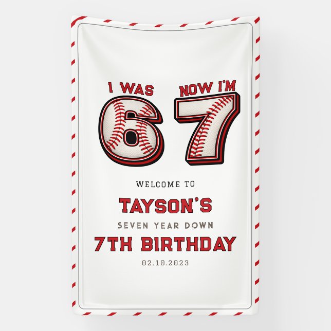 I Was 6, Now I’m 7 – Baseball 7th Birthday Banner (I Was 6, Now I’m 7 – Baseball 7th Birthday Banner
)