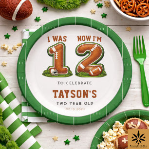 I Was 6, Now I’m 7 – Football America 2nd Birthday Paper Plate
