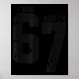 I Was 6 Now I’m 7 Six Seven Funny 7th Birthday Gir Poster