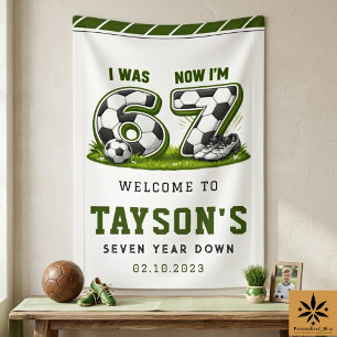 I Was 6, Now I’m 7 Soccer Birthday – All-Star Part Banner