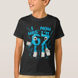 I Was 6 Now I'm 7 67 Six Seven 7 Years Old Birthda T-Shirt