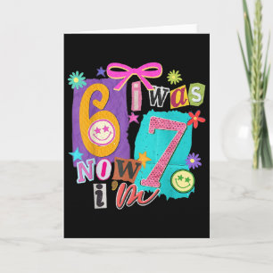 I Was 6 Now I'm 7 67 Six Seven Meme 7 Years Old Bi Card