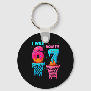 I Was 6 Now I'm 7 Funny 67 Meme Ice Cream Drip Bas Keychain