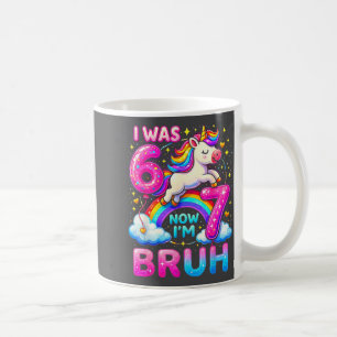 I Was 6 Now I'm 7 Funny 6 7 Six Seven Meme Unicorn Coffee Mug