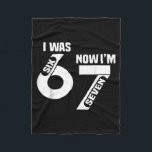 I Was 6 Now I'm 7 Funny 7th Birthday Funny Six Sev Fleece Blanket<br><div class="desc">I Was 6 Now I'm 7 Funny 7th Birthday Funny Six Seven Meme</div>
