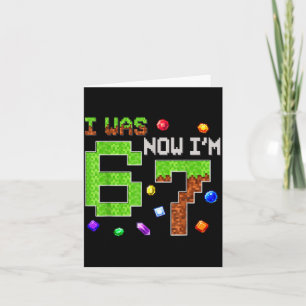 I Was 6 Now I'm 7 Six Seven 7th Birthday Boys Kids Card