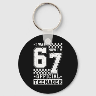 I was 6 now i'm 7 teenager 7th birthday  keychain