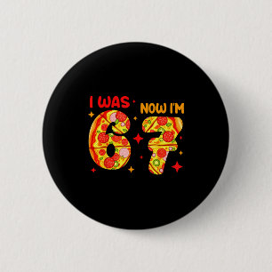 I Was 6 Now I'm 7 Zza Birthday 7 Year Old Theme  2 Inch Round Button