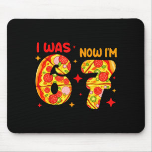 I Was 6 Now I'm 7 Zza Birthday 7 Year Old Theme  Mouse Pad