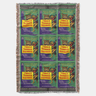 I Was a Teenage Squirrel Movie Parody Throw Blanket