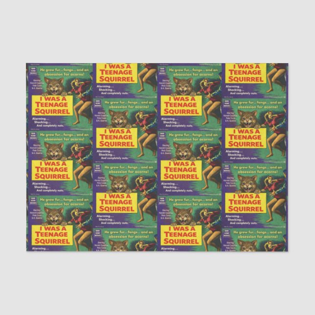 I Was a Teenage Squirrel Parody Tissue Paper (Front)
