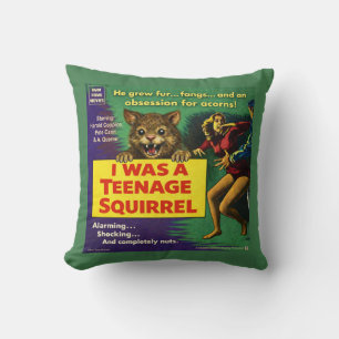 I was a teenage squirrel throw pillow