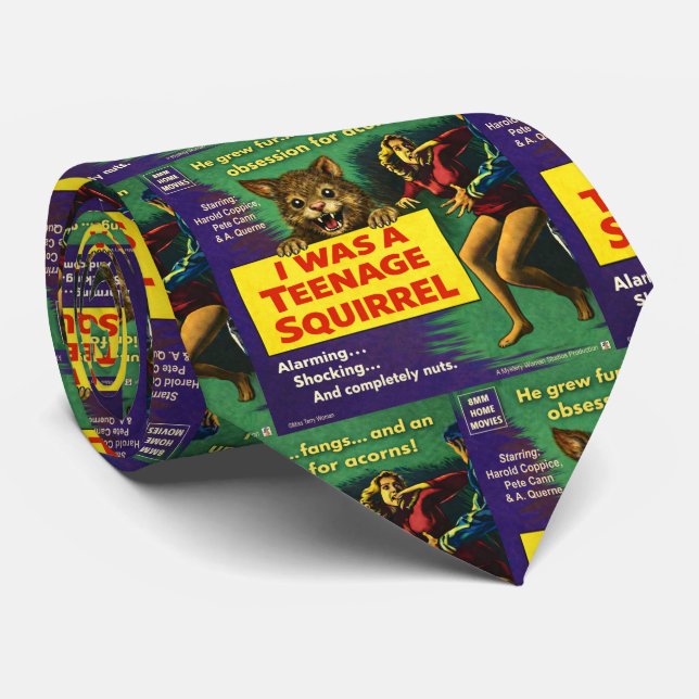 I was a teenage squirrel tie (Rolled)