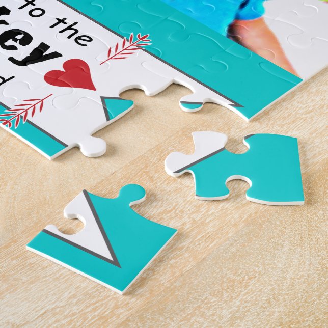 I was Addicted to the Hokey Pokey Typography Quote Jigsaw Puzzle (Side)