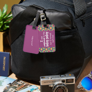 I was Addicted to the Hokey Pokey Typography Quote Luggage Tag