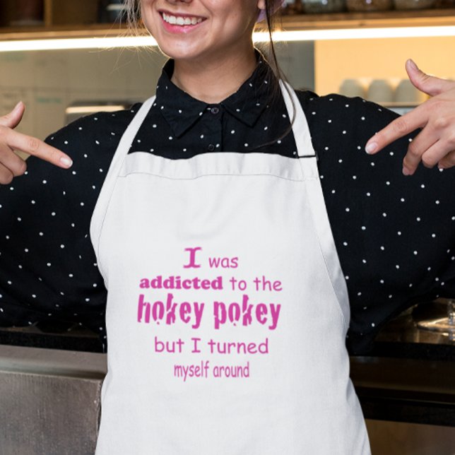 I was Addicted to the Hokey Pokey Typography Quote Standard Apron (Creator Uploaded)