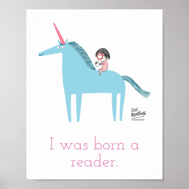 I was born a reader poster (Front)