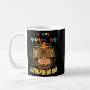 I Was Born On Groundhog Day  Groundhog Birthday  Coffee Mug