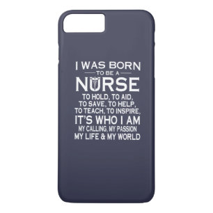 I WAS BORN TO BE A NURSE iPhone 8 PLUS/7 PLUS CASE