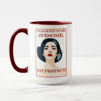 I Was Born to be Awesome Retro Vintage Gay Female  Mug