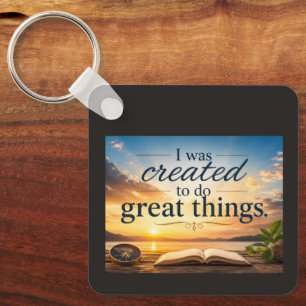 I Was Created to Do Great Things Keychain