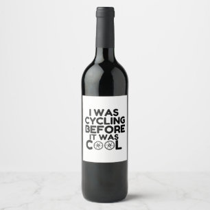 I Was Cycling Wine Label