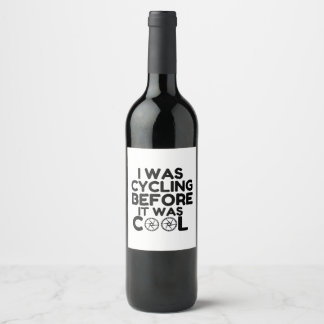 I Was Cycling Wine Label